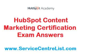 Hubspot Content Marketing Certification Exam Answers