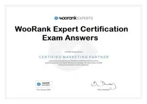 WooRank Expert Certification Answers