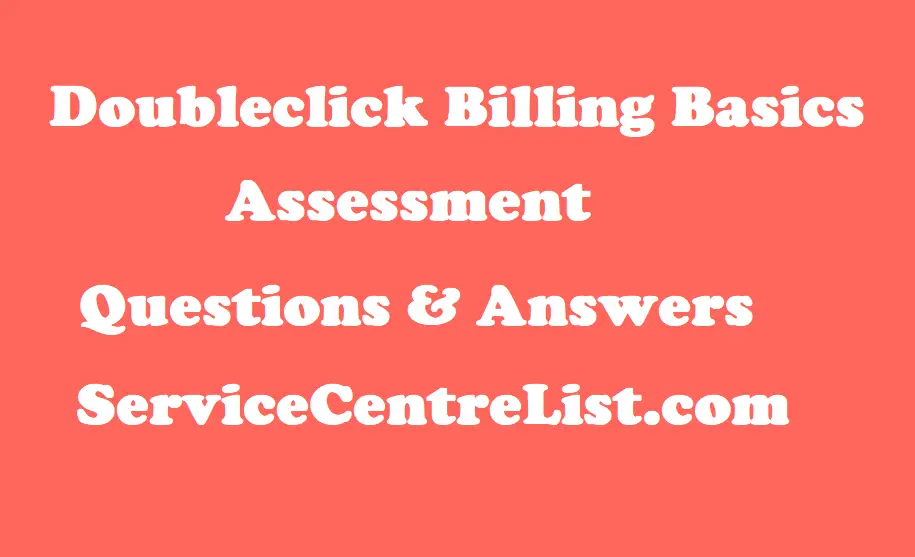 Doubleclick Billing Basics Assessment Answers