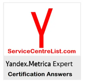 Yandex Metrica Certification Answers