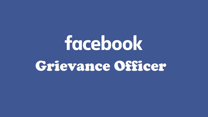 facebook Grievance Officer details