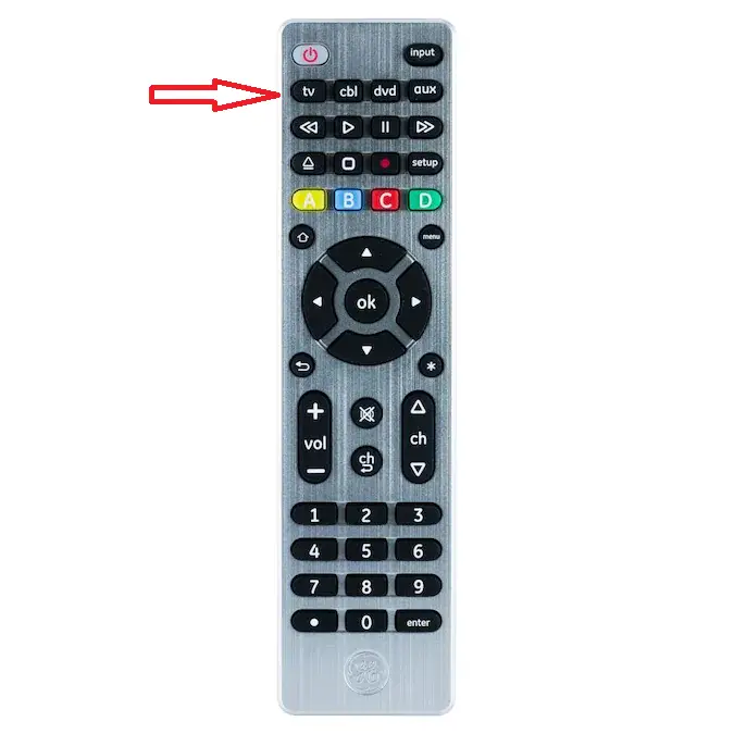 Universal Remote TV button