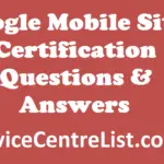 Google Mobile Sites Certification Questions and Answers